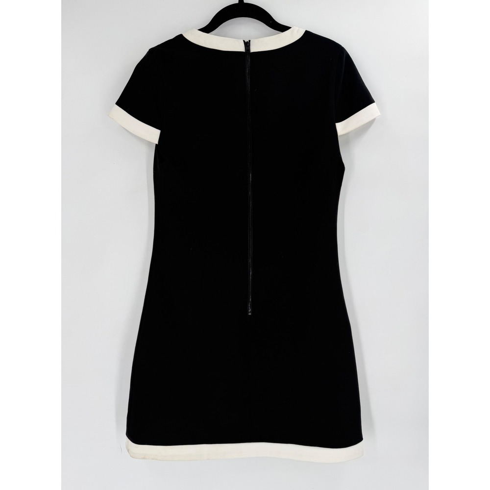 NWT Alice + Olivia Mini Dress Size 4 Black Gold Button Old Money Quiet Luxury - Picture 12 of 16